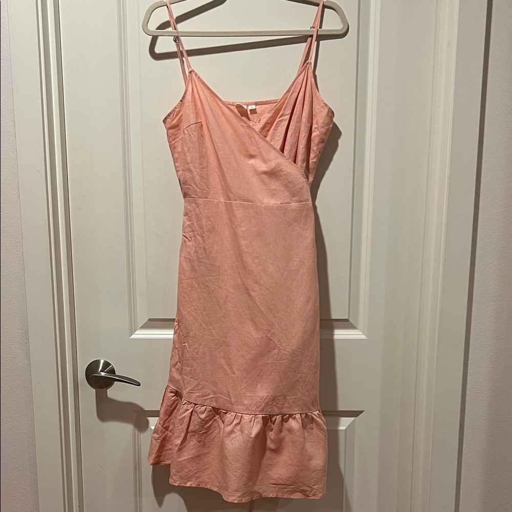 GAP Pink Ruffle Hem Mini Dress